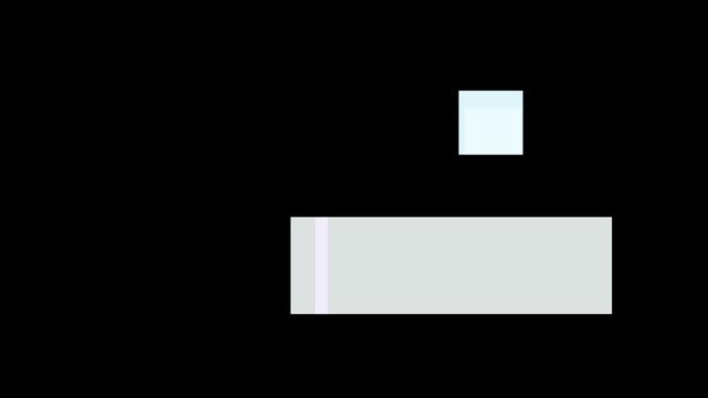 Abstract composition with overlapping geometric shapes in pastel colors on a black background