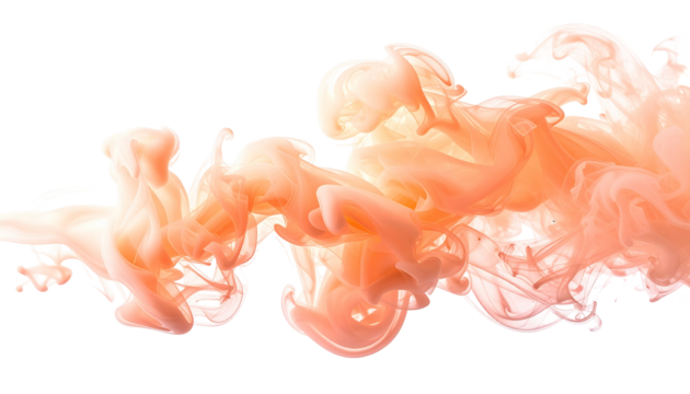 Swirling peachy clouds on black - Powered by Adobe