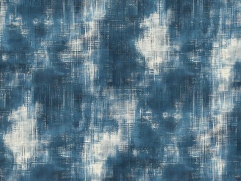 Abstract Blue and White Textured Background Seamless Pattern