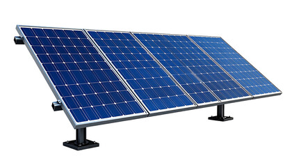 Solar panels with bright blue cells