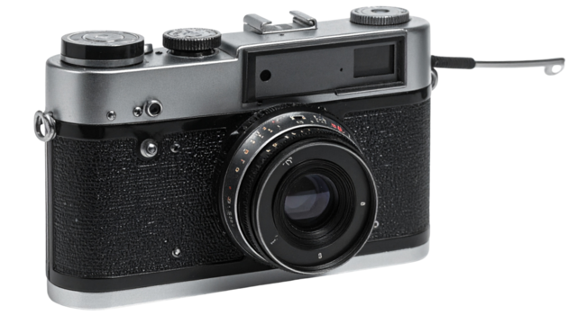 Classic silver and black rangefinder