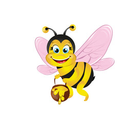 bee and honey  funne bee for children