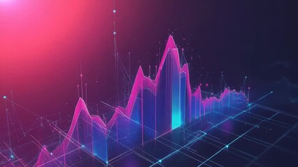 Financial data showing digital stock market graph analysis - Powered by Adobe