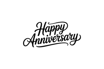 Stylish Happy Anniversary Typography