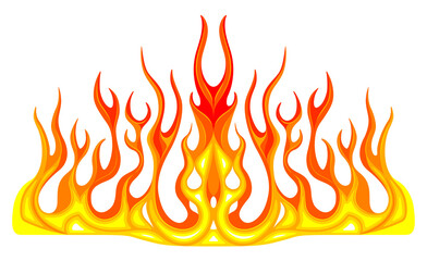 Vehicle Graphics, Stripe : Hot Rod Racing Flame, Graffiti car decal, Vinyl Ready on the hood of a car, Graphic design