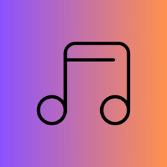 Vector illustration set featuring music icon symbols, notes, and a play button shape for audio melody web design element