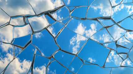 Broken Reality Reflected in the Sky