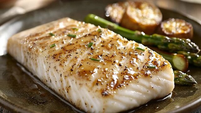 grilled halibut with maple-mustard glaze video