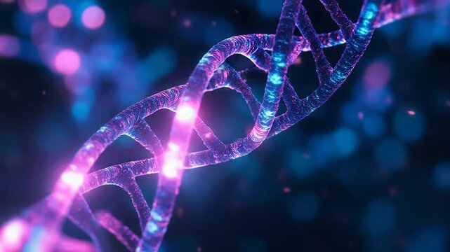 Dna helix structure representing science and genomics research - Powered by Adobe