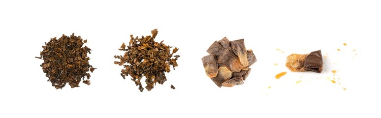 Used Tea Leaves Isolated