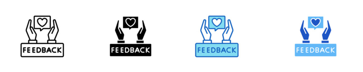 Positive Feedback  Icon Set Multiple Style Collection