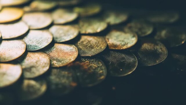 Close-up texture of overlapping patterned scales creates a natural repeating background.