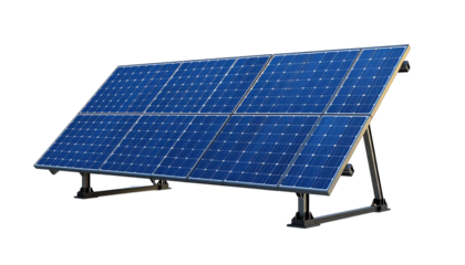 Solar panel on dark background