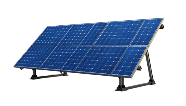 Solar panel on dark background