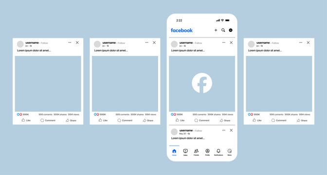 Facebook Carousel Post in Light Mode Mockup UI Design
Social Media Mobile Template for Advertising and Business Promotion.