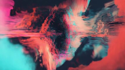 Abstract digital glitch art data visualization exploding - Powered by Adobe