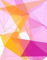 Vibrant geometric abstract design with triangles.