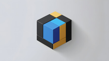 abstract 3d cubes
