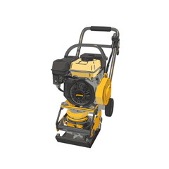 Fototapeta premium Vibratory Plate Compactor for Asphalt and Pavement – Construction Equipment Illustration.3D render Blender render.