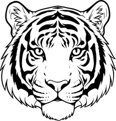 tiger head vector