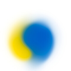 Dynamic Blue Yellow Gradient Abstract Circular Shape Illustration