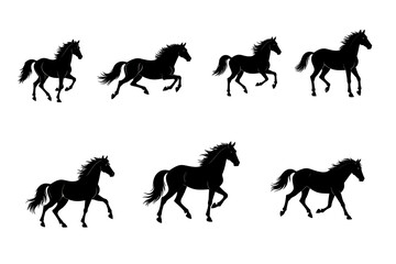 馬のシルエット,Generative AI,AI画像