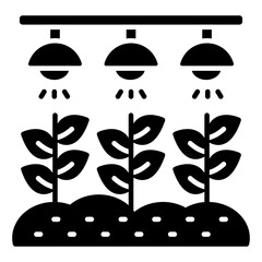 Conceptual solid design icon of smart agriculture 
