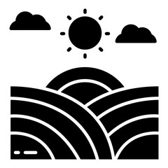 Premium download icon of sunrise farm