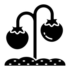 Vector design of tomato plant icon 