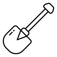 Editable design icon of shovel