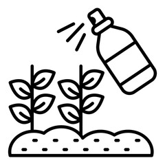 Creative design icon of fertilizer spray 