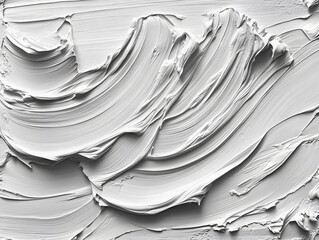 Abstract White Paint Texture Swirls Background