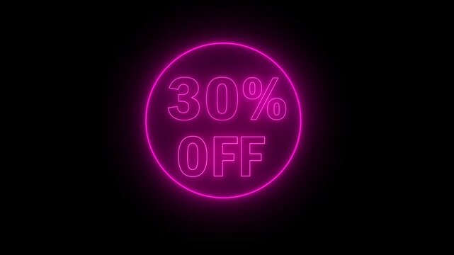 30% Off animation 
