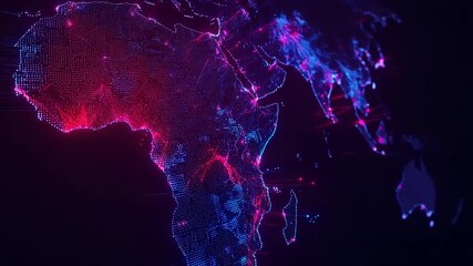 Digital network of africa data flow and technological connectivity - Powered by Adobe