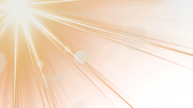 Bright Sunburst With Lens Flares And Bokeh Effect light rays isolated on a transparent background