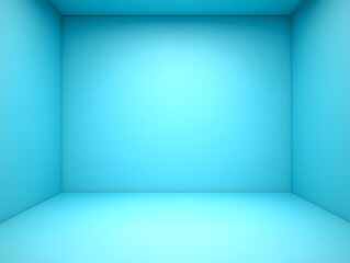 Empty Light Blue Room Corner Background Minimalist Studio Space