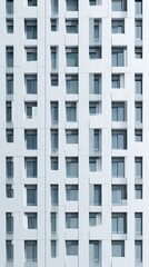 Modern Architectural Facade with Geometric Patterns and Windows