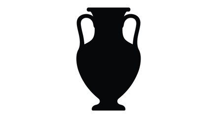 Ancient greek amphora silhouette symbol of history and culture timeless design element silhouette