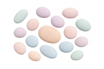 Colorful pastel candies forming abstract sweet pattern