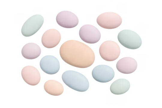 Colorful pastel candies forming abstract sweet pattern