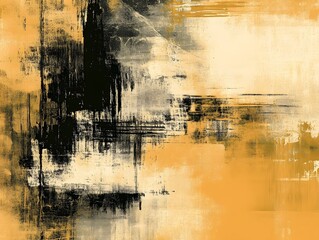Abstract Black Gold Texture Painting Art Background