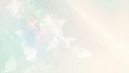 Colorful pastel diamond prism reflection with rainbow dispersion. Hologram glare overlay. Crystal refraction sparkle light background.