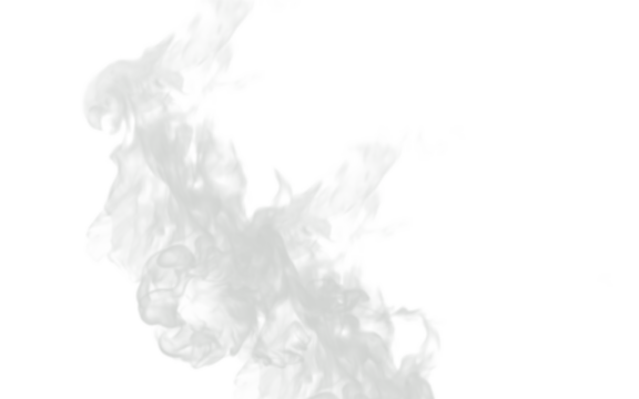 Wispy grey smoke gracefully swirling against a transparent background, creating an ethereal and mysterious atmosphere, isolated on transparent background perfect for design