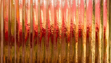 Vibrant Wavy Glass Texture with Reflections and Iridescent Light Abstract Background