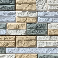Textured Stone Wall Panel Background Beige White Grey