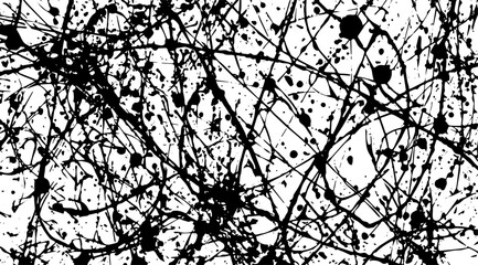 Black Ink Splatter Abstract Paint Texture