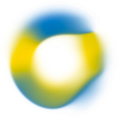 Abstract Blue and Yellow Gradient Circle Illustration