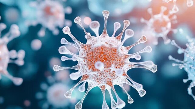 Coronavirus pathogen mutating and spreading on microscopic level