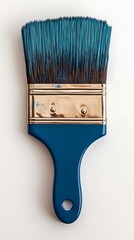 Blue Paintbrush Closeup Studio Shot, Artist Tool