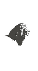 Isolated Realistic Illustration Of A Lion Head Silhouette